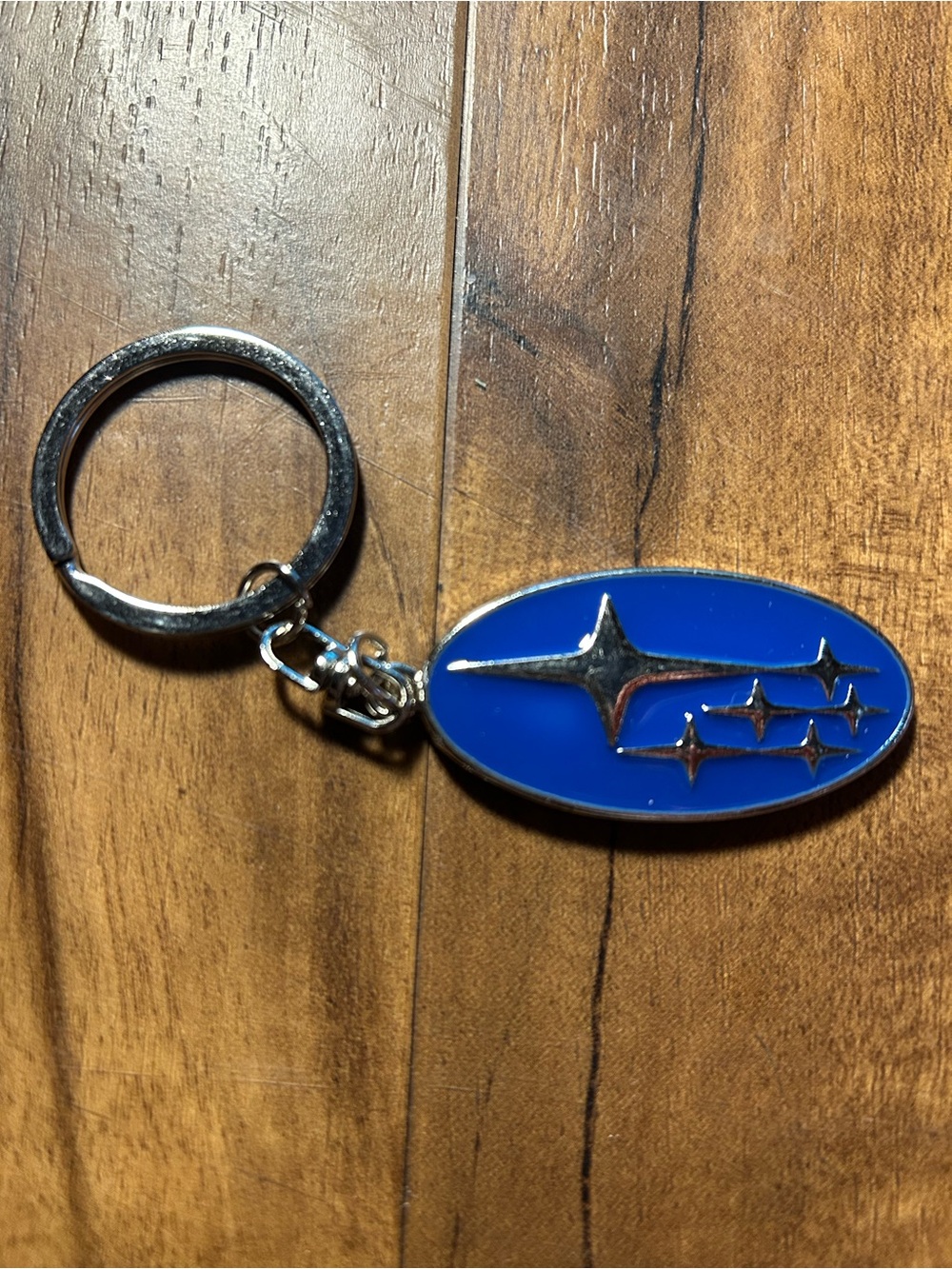 Subaru Logo Keychain - Metal Oval Key Ring